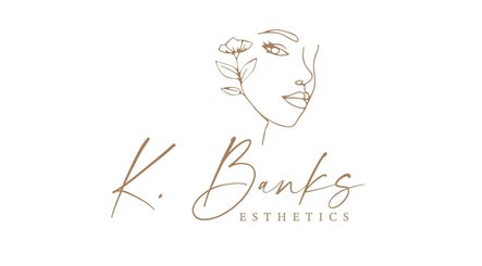 Sophisticated logo of K.Banks Esthetics, Delaware, Ohio, US. Features artistic face outline with floral elements.