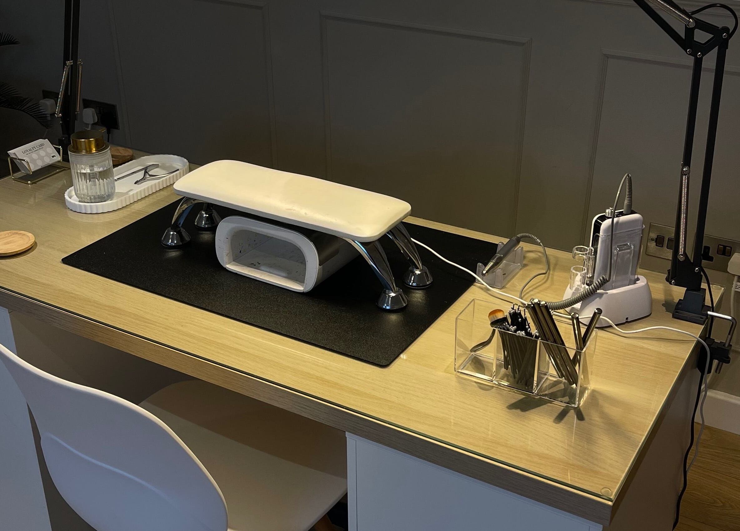 Modern nail station at Ella Elyse Beauty - Great Harwood, Great Harwood, England, GB, showcasing luxury amenities.