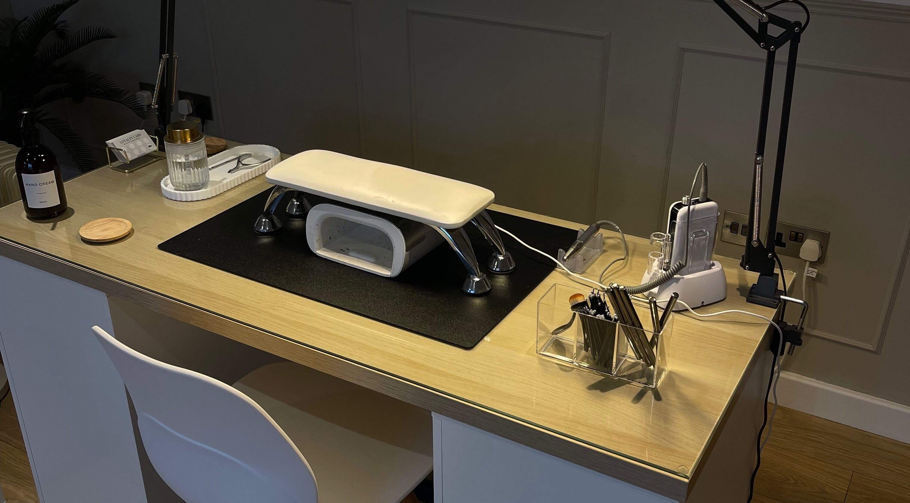 Modern nail station at Ella Elyse Beauty - Great Harwood, Great Harwood, England, GB, showcasing luxury amenities.