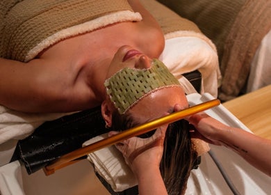 Pampering facial treatment at Head Space Manchester, located in Manchester, England, GB, offering ultimate relaxation.