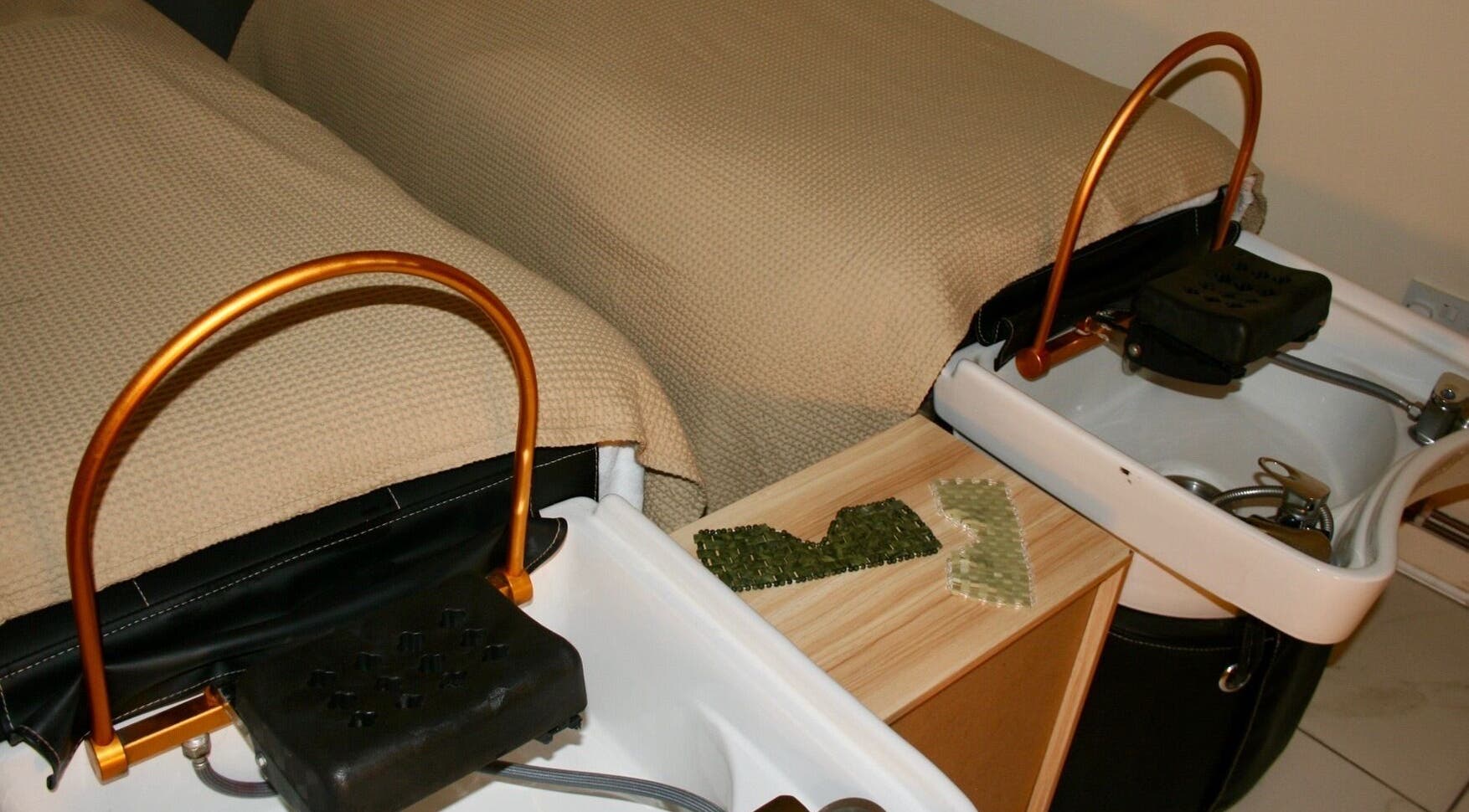 Dual spa beds at Head Space Manchester, Manchester, England, GB enhance wellness and relaxation.