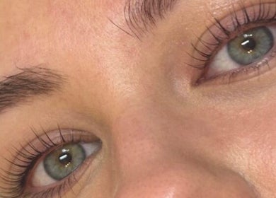 Close-up of beautifully tinted lashes at The Secret Beauty Room, Hinckley, England, GB.