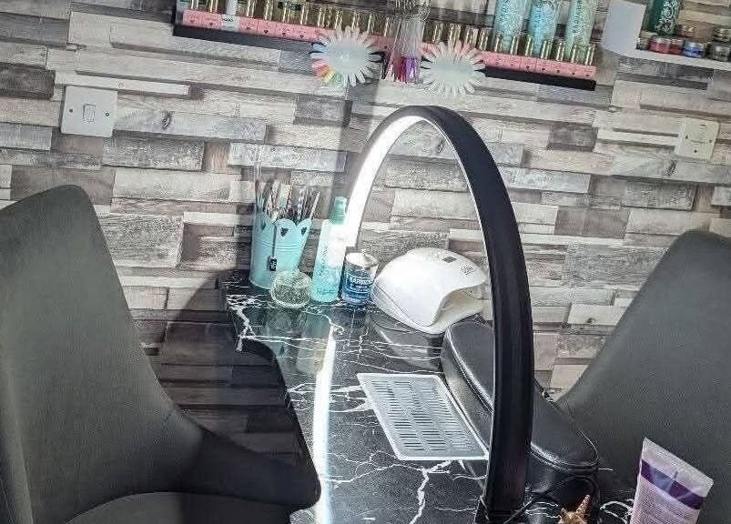 Stylish nail station at Nails By Kaili-Jade, Nuneaton, England, GB with modern decor.