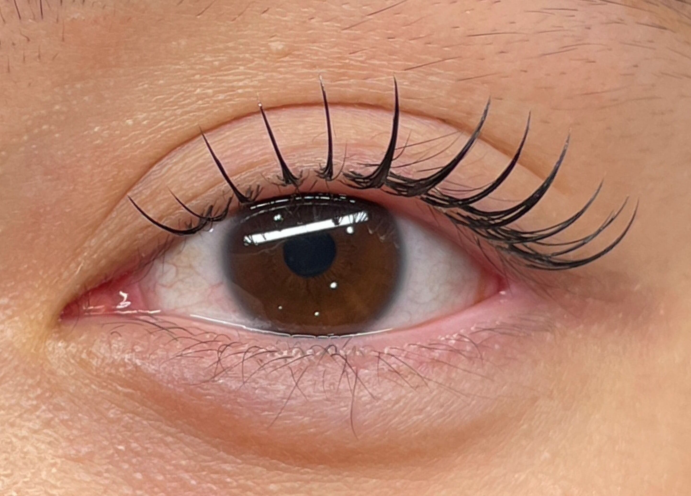 Close-up of beautifully enhanced lashes at Koi Beauty London, London, England, GB.