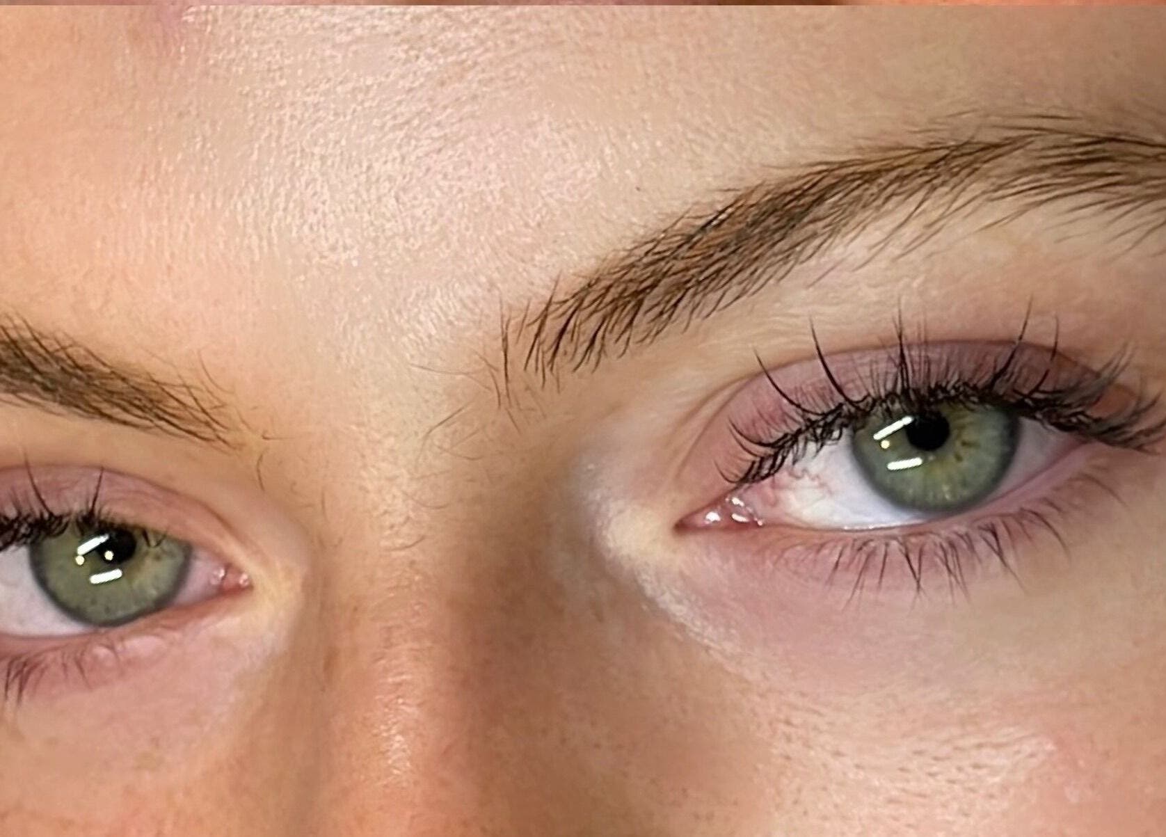 Close-up of eyes showcasing refined makeup at Koi Beauty London, London, England, GB.