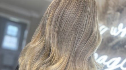 Blonde balayage hair styled flawlessly at Nevada Hair Studio, Edinburgh, Scotland, GB.
