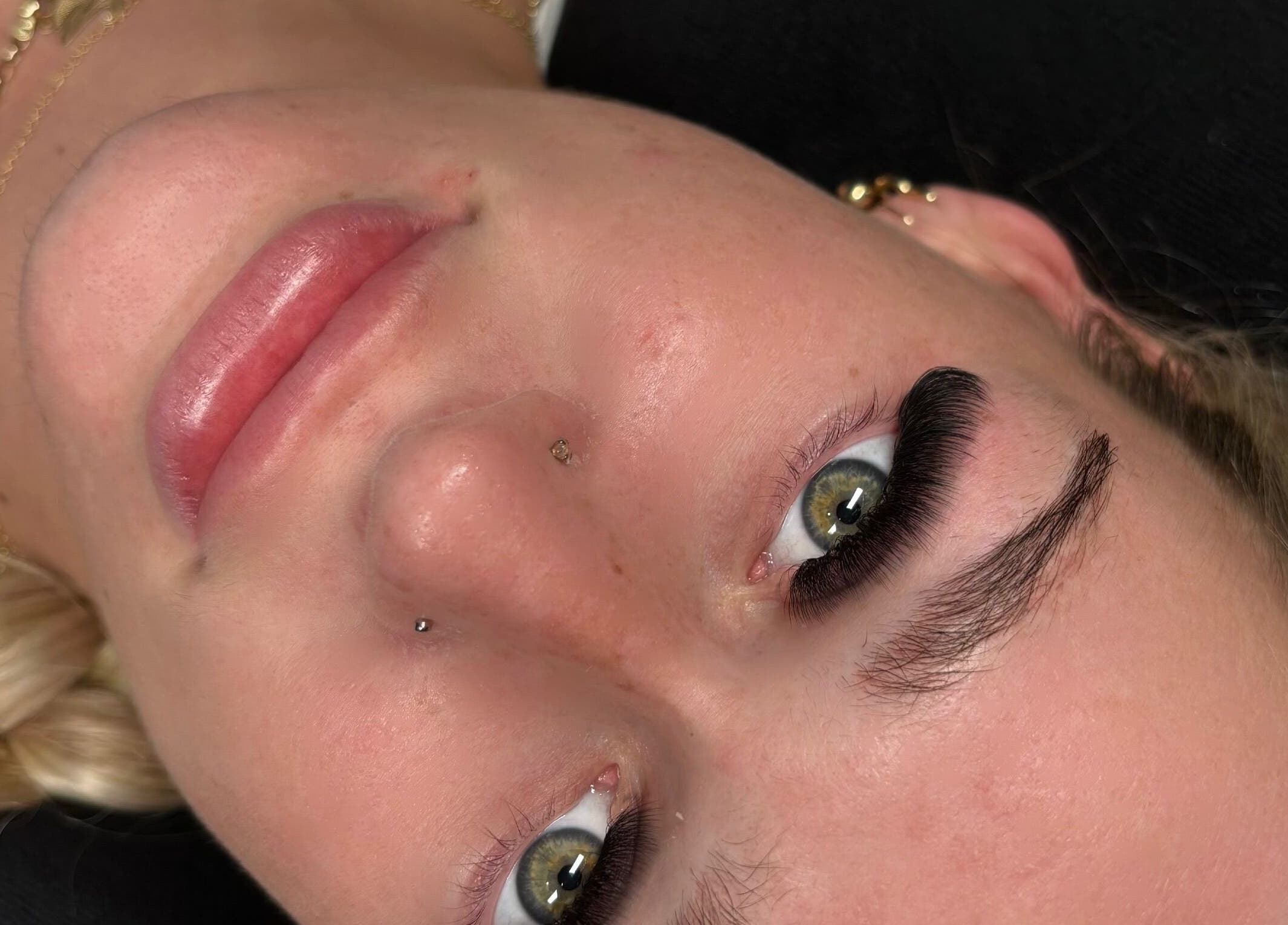 Close-up of lash extensions at Halo Beauty Bar, Mudgeeraba, Queensland, AU showcasing stunning eye enhancement.