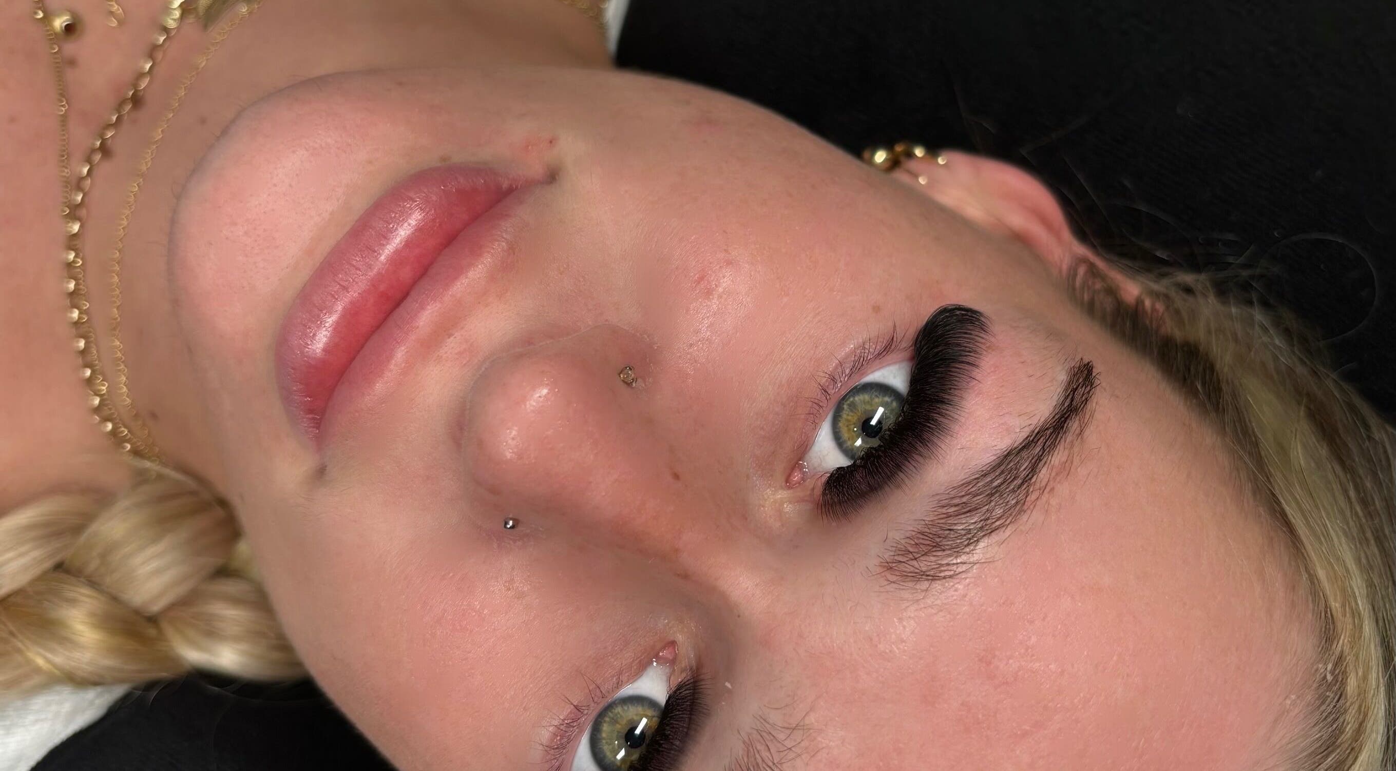 Close-up of lash extensions at Halo Beauty Bar, Mudgeeraba, Queensland, AU showcasing stunning eye enhancement.