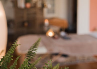 Espaço relaxante do Hortus Studio yoga e terapias by Yayá Freitas em Porto, Porto, PT, com plantas e iluminação suave.