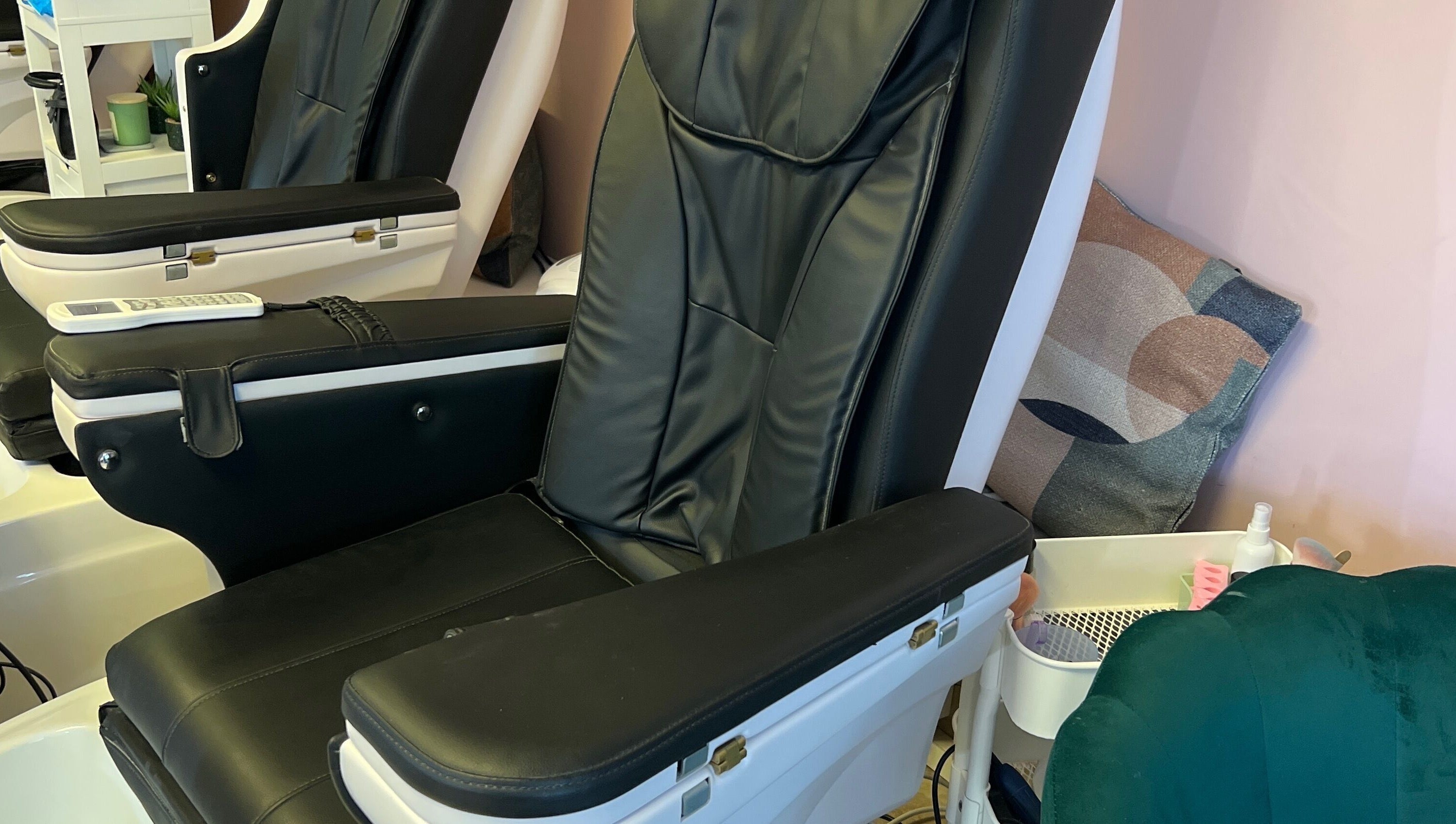 Luxurious pedicure chair at Beauty in Ennis, County Clare, IE, offering comfort and style.