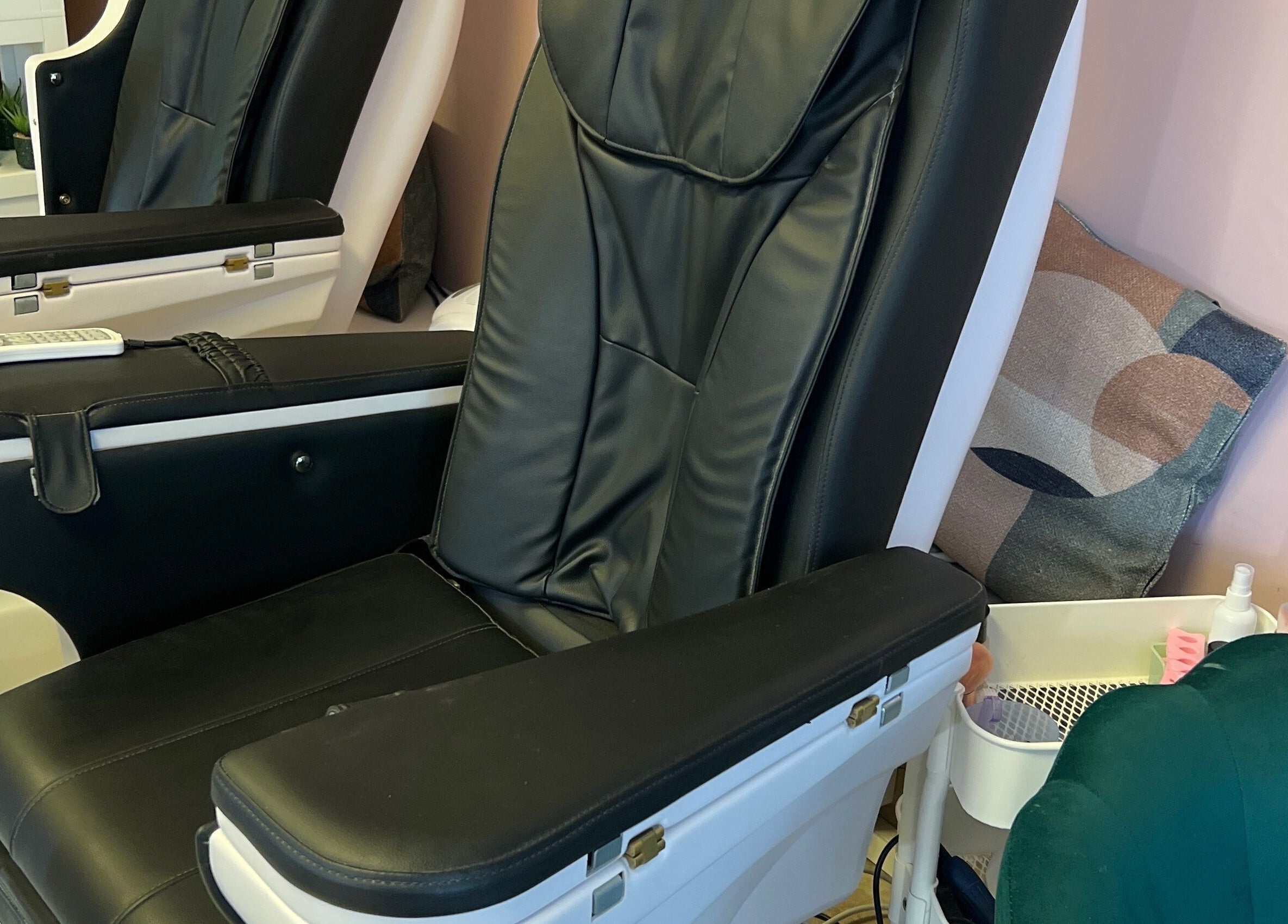 Luxurious pedicure chair at Beauty in Ennis, County Clare, IE, offering comfort and style.