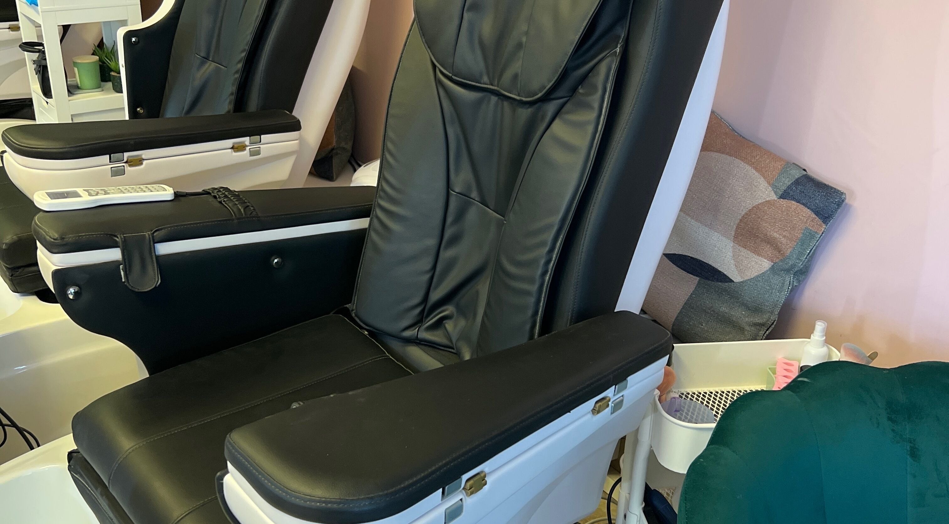 Luxurious pedicure chair at Beauty in Ennis, County Clare, IE, offering comfort and style.