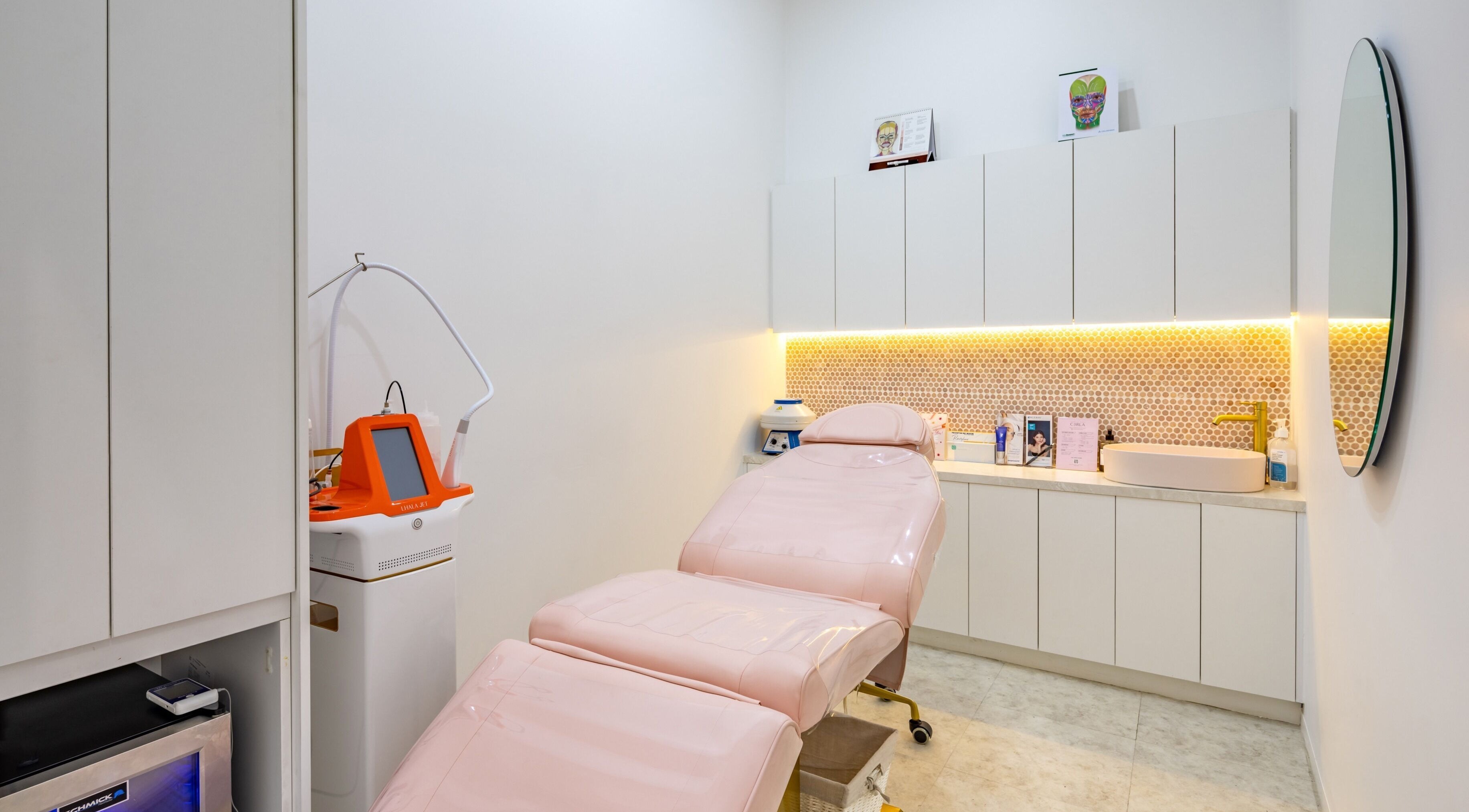 Modern, inviting treatment room at Beauty Hub Sydney - Market St, Sydney, New South Wales, AU with a sleek, minimalistic design.