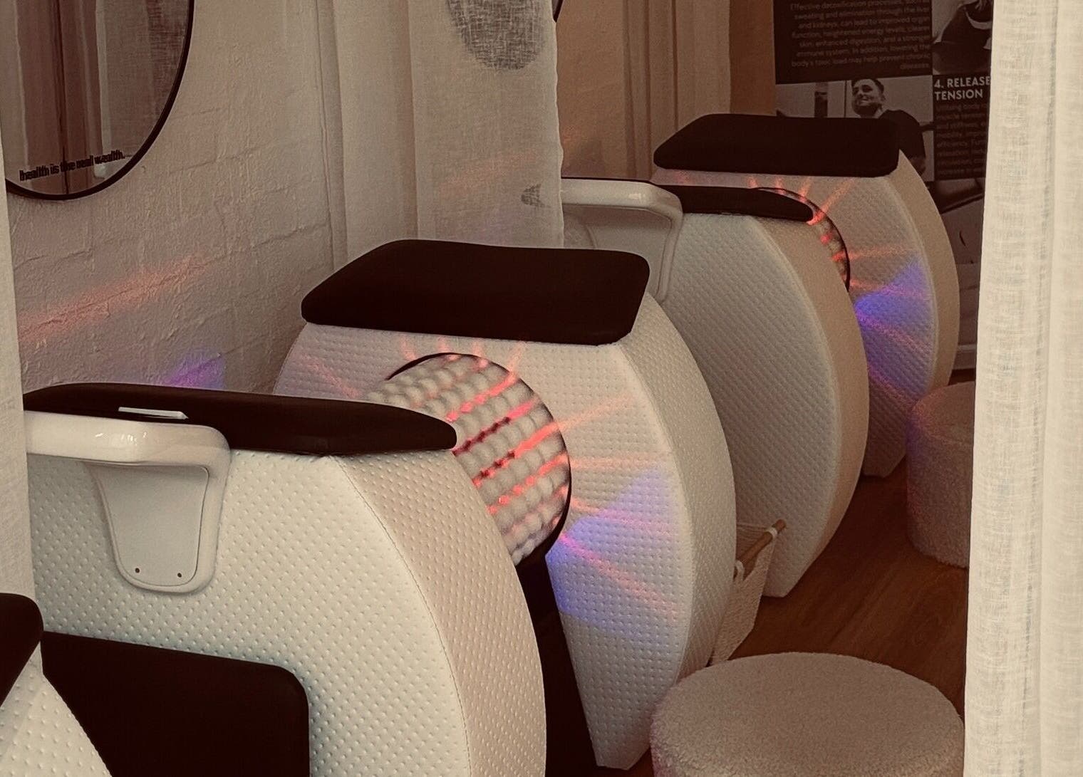 Relaxing body sculpting machines at Karve Body Sculpting and Recovery in Busselton, Western Australia, AU.