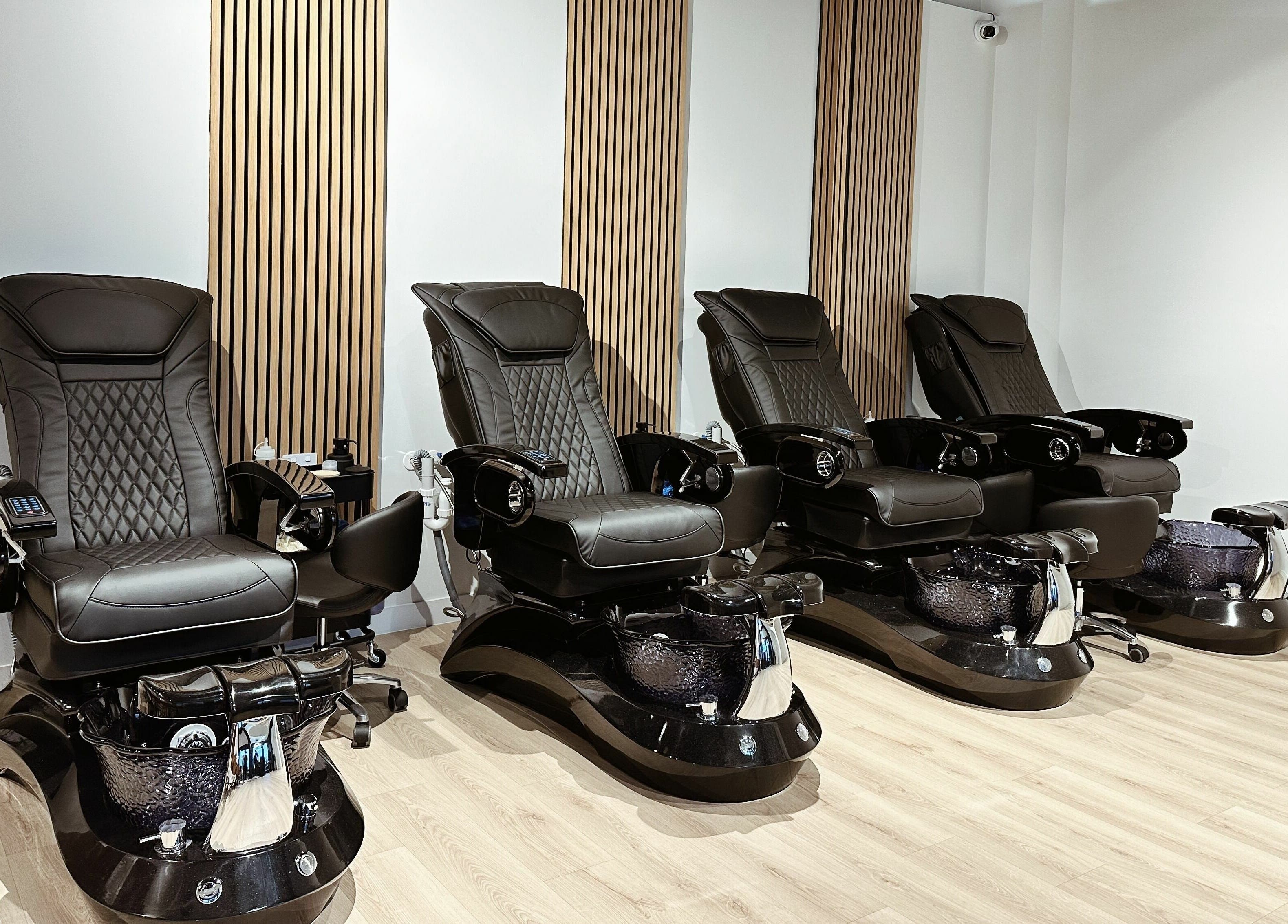 Luxurious pedicure chairs at Cosmo Nails & Beauty, Auckland, NZ offering premium nail care experience.