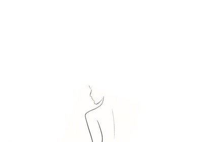 Minimalist line art of a woman’s silhouette at Modest Skin, San Diego, California, US.