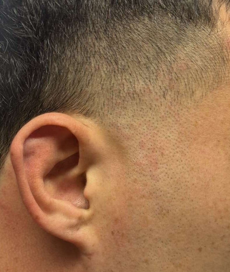 Close-up of a fresh fade haircut at Itz.zaekutz03, Whanganui, Manawatū-whanganui Region, NZ.