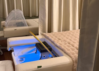 Luxurious spa room at Lift Your Soul Head Spa, Stuart Park, Northern Territory, AU with massage beds.