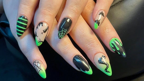 Black Canvas Nails