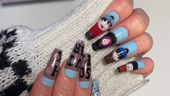 Black Canvas Nails