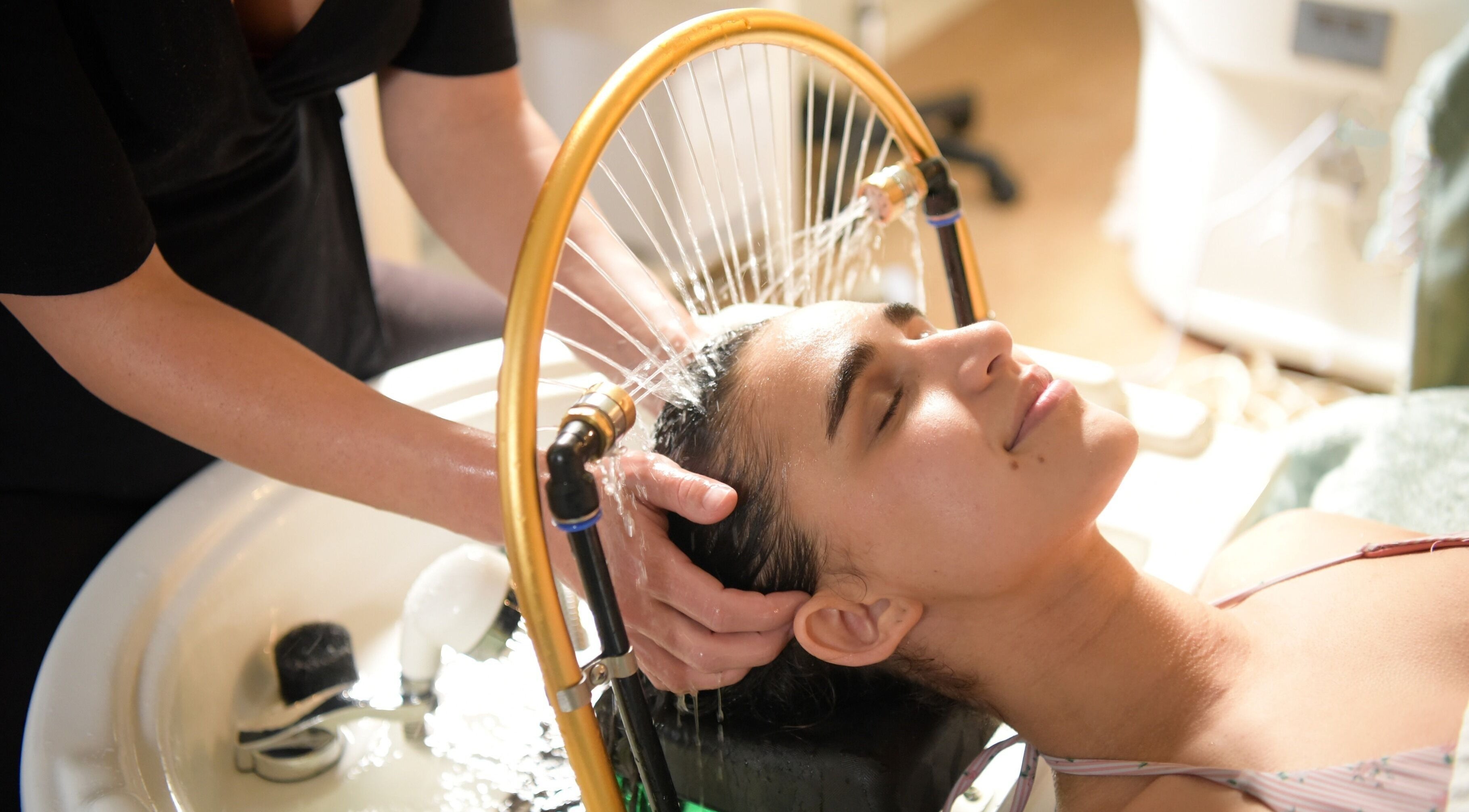 Relaxing hair treatment at Getaway Day Spa, Mt Tamborine, Queensland, AU.