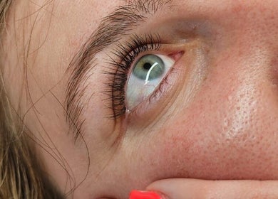Close-up of enhanced lashes at iLash Artistry, Benoni, Gauteng, ZA.