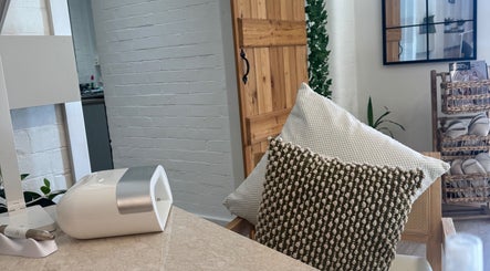 Inviting corner at Gels By Kayles, Taunton, England. Features pillows and decor highlighting relaxation.