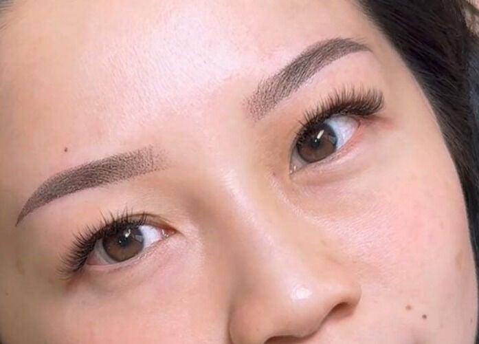 Microbladed eyebrows at JM Beauty Studio in Kuala Lumpur, Wilayah Persekutuan Kuala Lumpur, MY, showcasing precision.