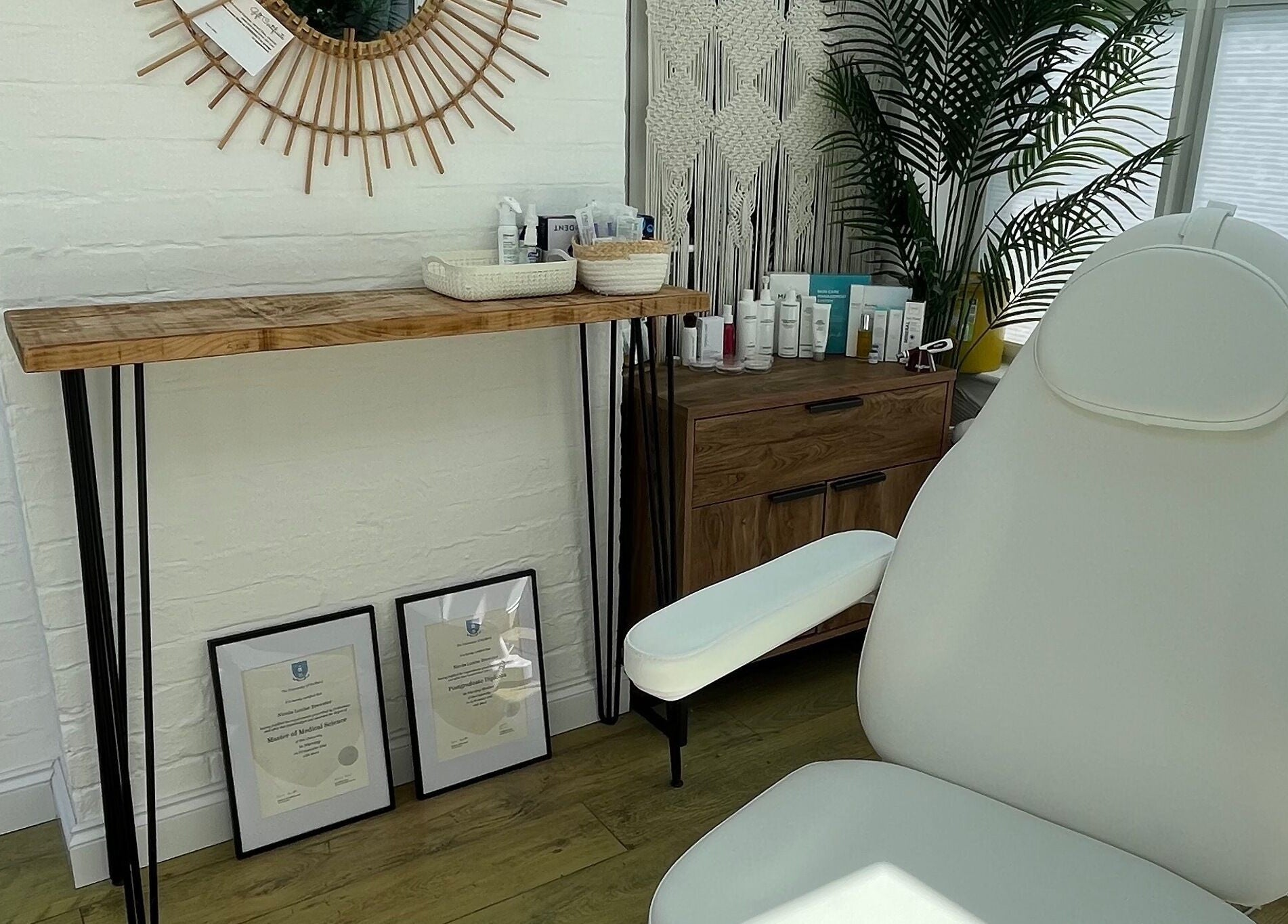 Cozy treatment area at Natural Beauty Aesthetics - Worcester Home Clinic in Fernhill Heath, England, GB.