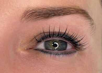 Close-up of eyelash extensions at Studio XO La Lucia, Durban North, Kwazulu-natal, ZA.