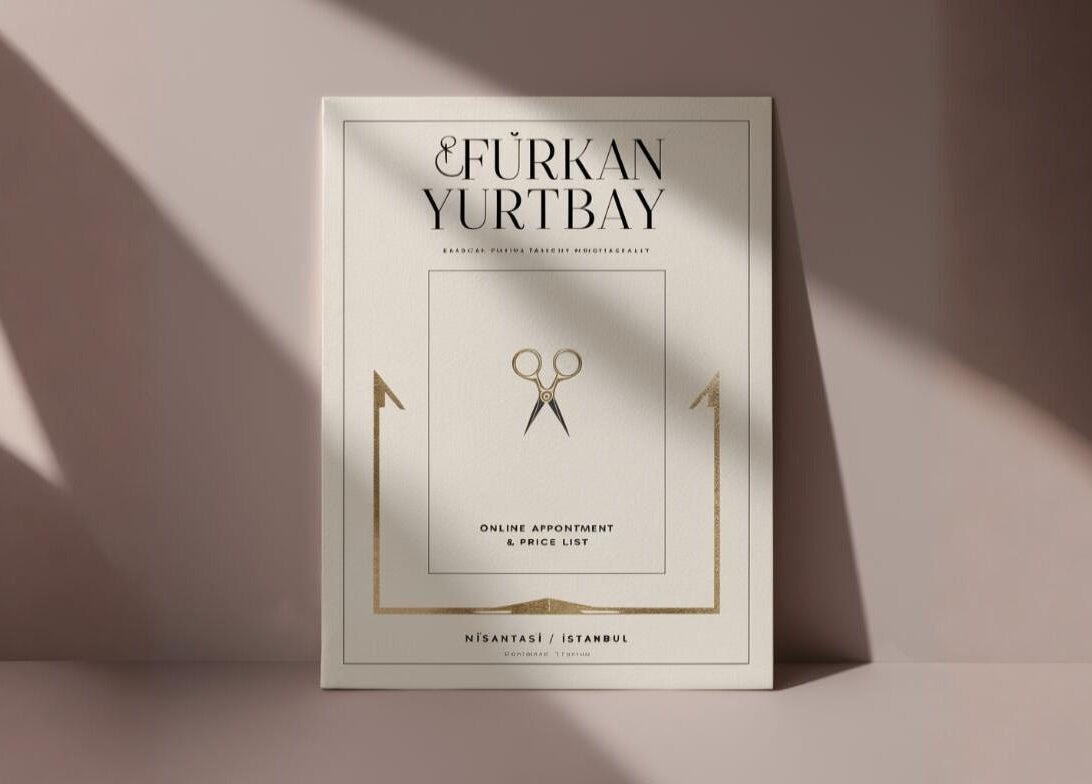 Elegant Furkan Yurtbay appointment and price list display in İstanbul, İstanbul, TR salon.