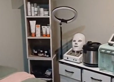 Beauty With Famz treatment room tools in Durban, Kwazulu-natal, ZA, including skincare products and devices.