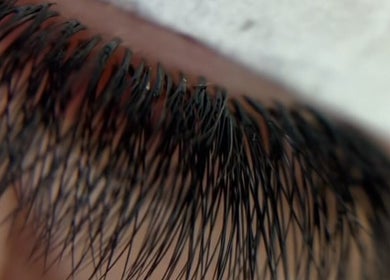 Close-up of expertly crafted eyelash extensions at Permanent Perfection by Lwazi, Johannesburg, Gauteng, ZA.