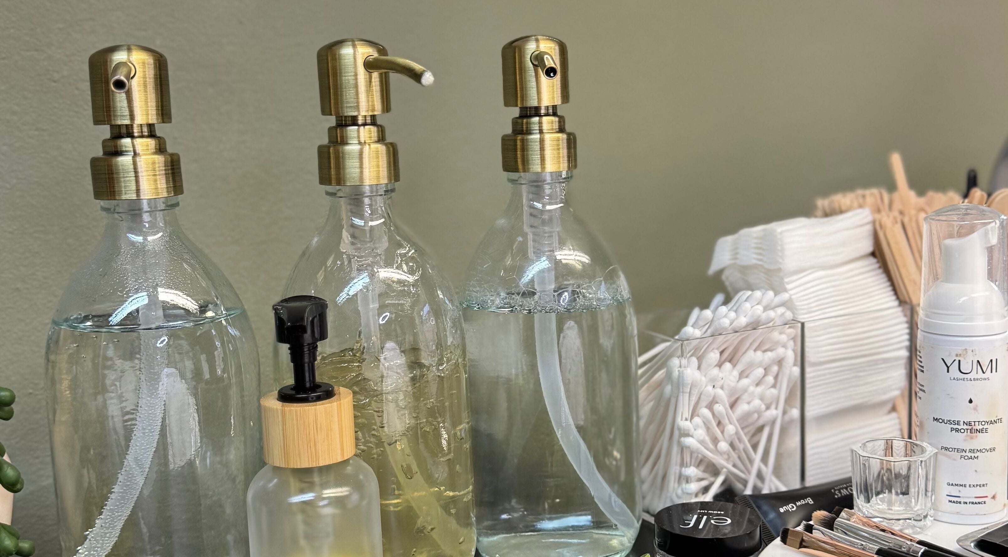 Stylish beauty product bottles at BL.INK STUDIO, Dereham, England, GB enhancing wellness experience.