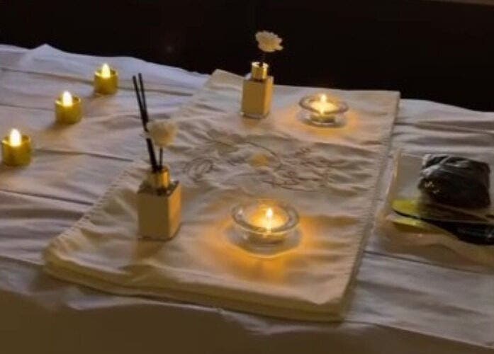 Relaxing candlelit spa setting at Top Spa Home Services توب سبا للنساء, Riyadh, Riyadh Province, SA.