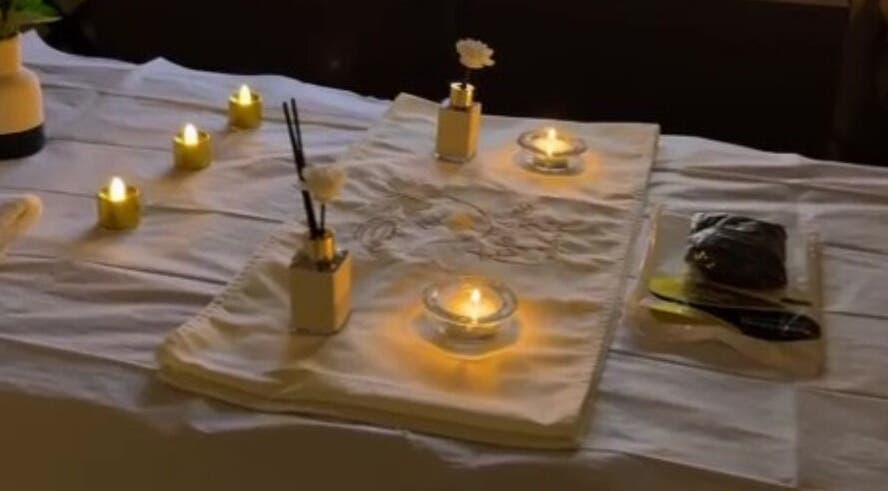 Relaxing candlelit spa setting at Top Spa Home Services توب سبا للنساء, Riyadh, Riyadh Province, SA.