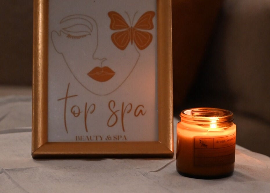Candlelit ambiance at Top Spa Home Services توب سبا للنساء, Riyadh, Riyadh Province, SA, adding warmth and relaxation.