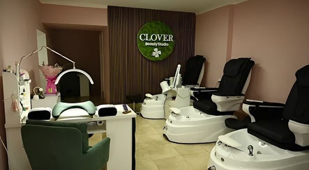 Clover Beauty Studio Limited interior with spa chairs and nail station, Ennis, County Clare, IE.