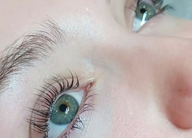 Close-up of eyelashes after treatment at Michaela's Holistic Beauty in Victoria, Victoria, AU.