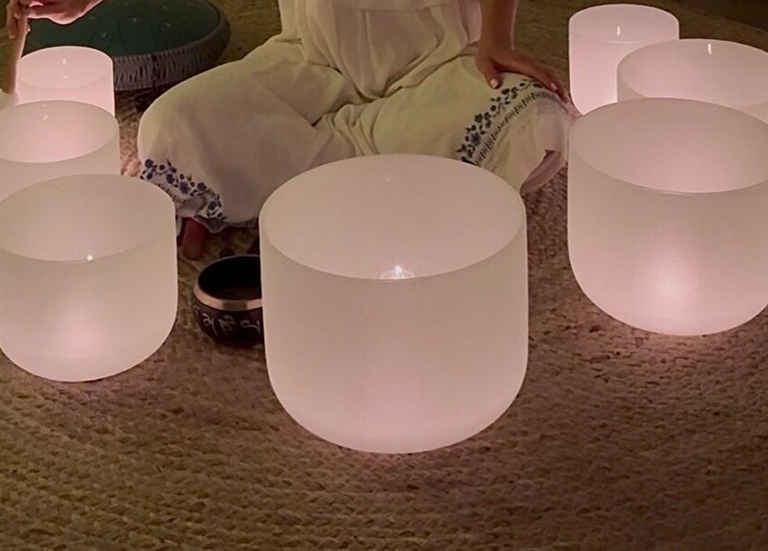 Sound healing bowls at Michaela's Holistic Beauty in Victoria, Victoria, AU create a serene ambiance.