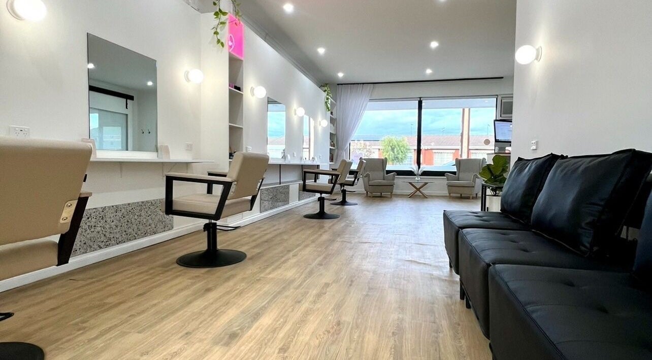 Modern interior of Mane Jane Salon Suite, with stylish chairs and decor in Ethelton, South Australia, AU.