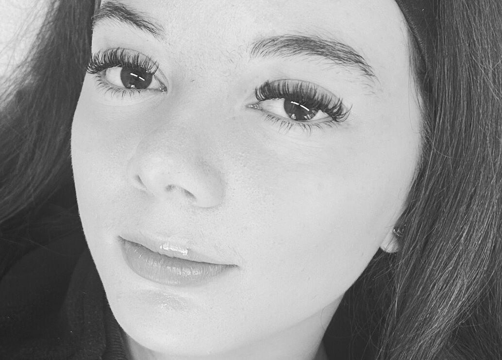 Close-up of lush lashes at Locks and Lashes, Cambridge, England, GB, showcasing beauty expertise.