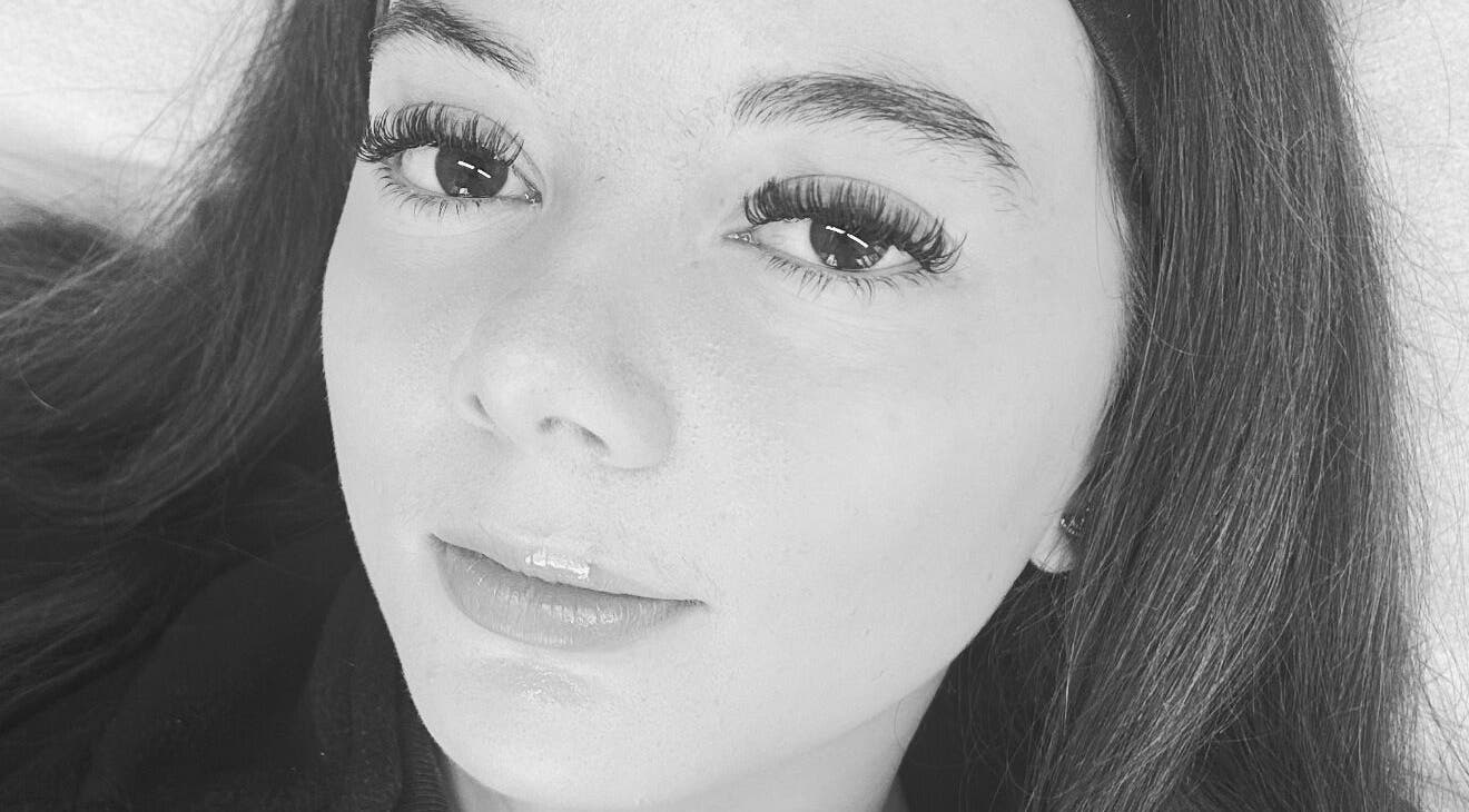 Close-up of lush lashes at Locks and Lashes, Cambridge, England, GB, showcasing beauty expertise.