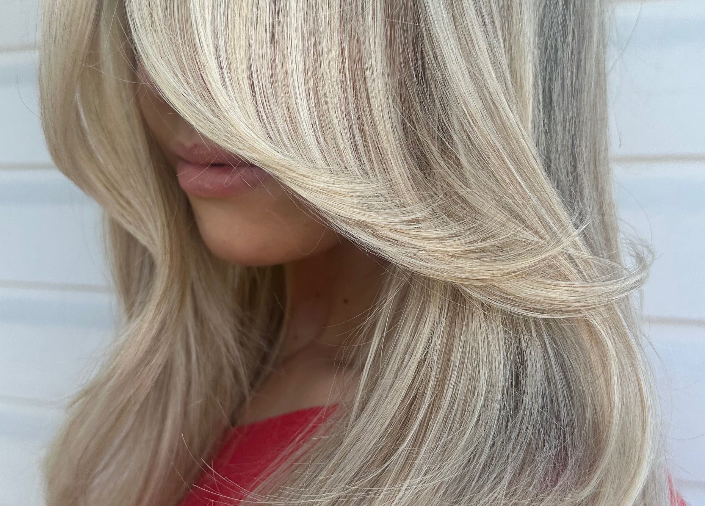 Silky blonde hair styled at Hair.ByTayah, Berkeley Vale, New South Wales, AU.
