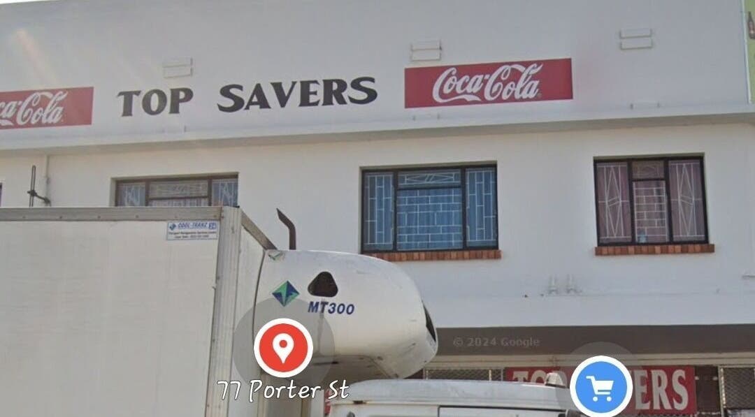 Exterior view near The Nail Bar 'By Miche', Worcester, Western Cape, ZA showcasing nearby commercial spaces.