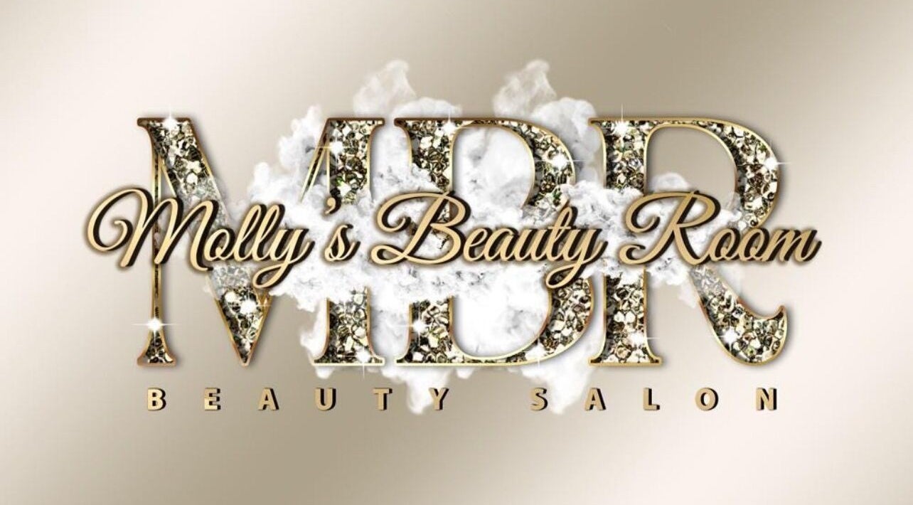 Glittering Molly's Beauty Room logo in Mid Glamorgan, Wales, GB reflecting luxury and style.