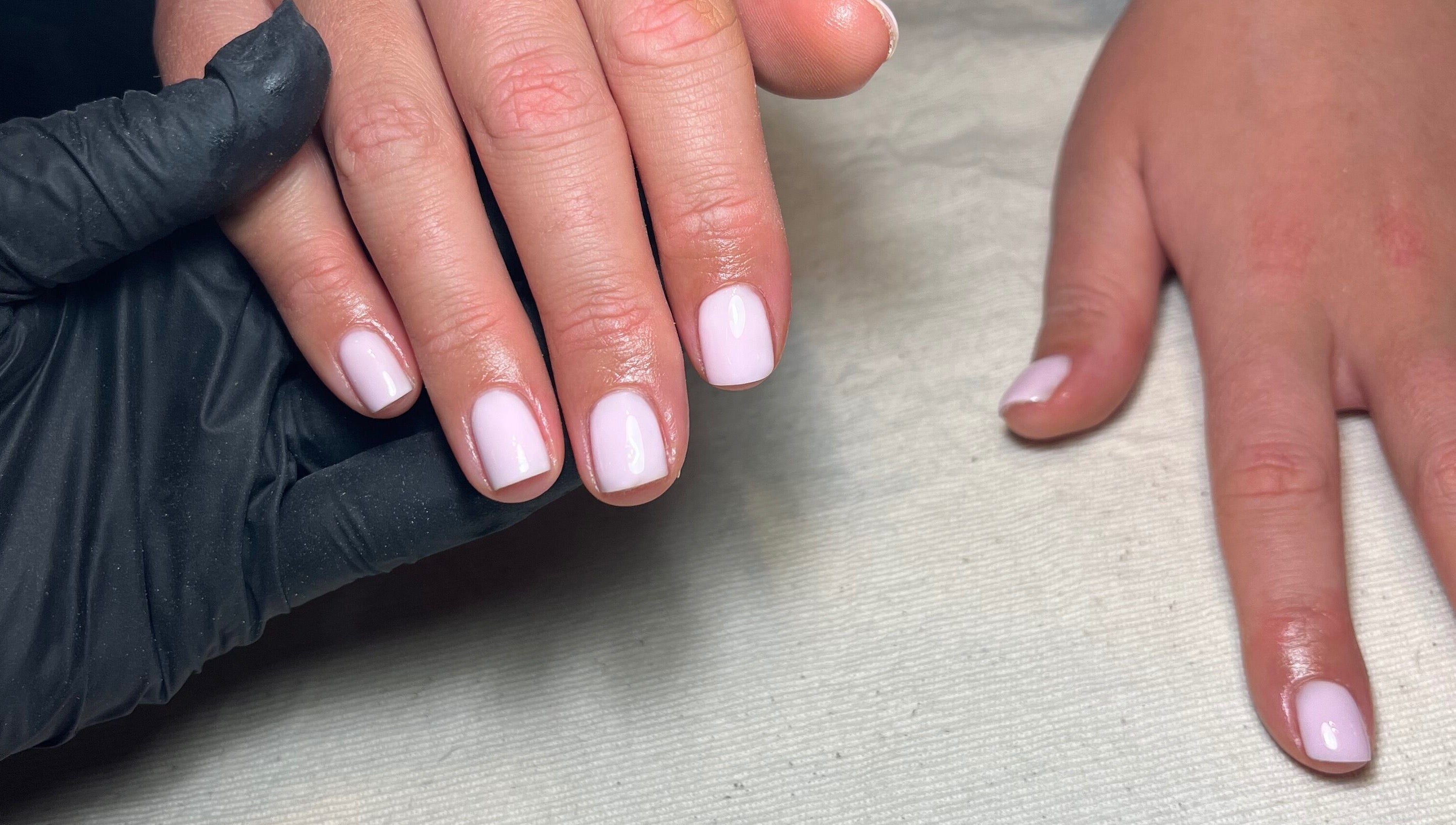 Manicure at Polished by Megan in Ashington, England, GB featuring soft pink nails.