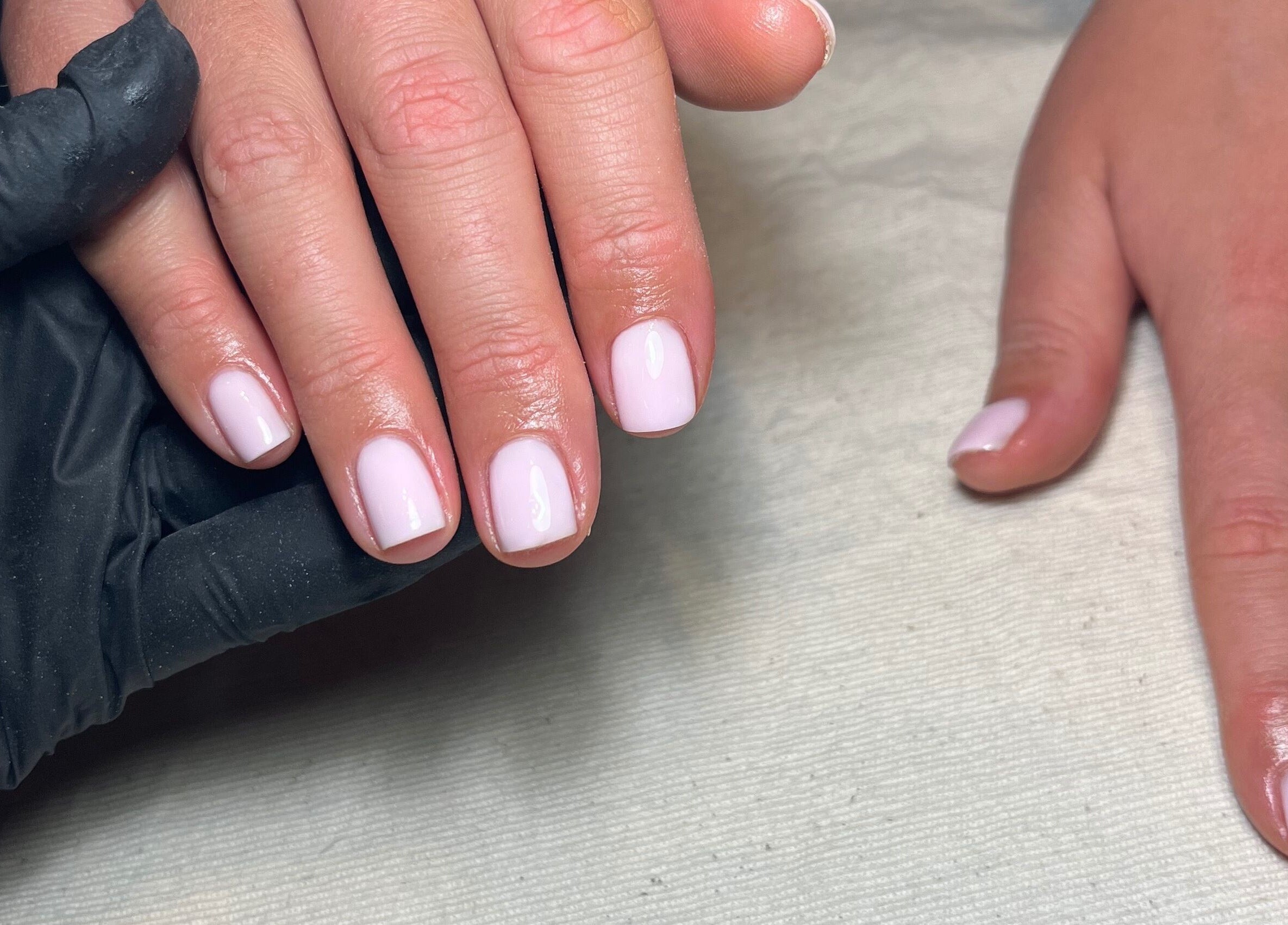 Manicure at Polished by Megan in Ashington, England, GB featuring soft pink nails.