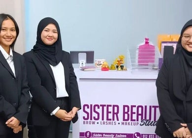 Friendly staff at Sister Beauty Saloon in Mukah, Sarawak, MY, ready to welcome clients.