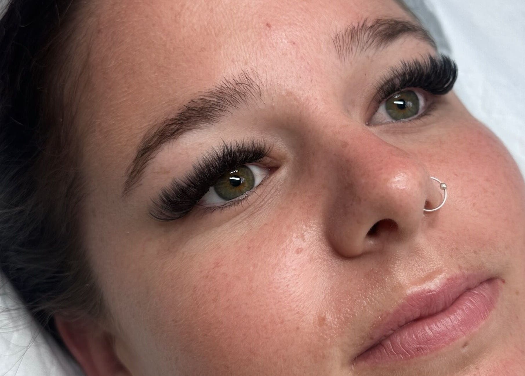 Close-up of beautifully styled eyelashes at Lash’d by Chan in Gorokan, New South Wales, AU.